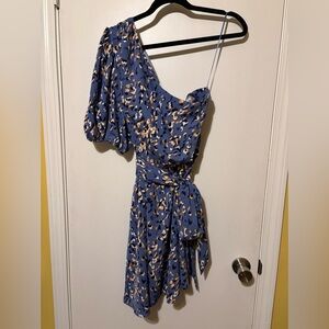 Nine West One Shoulder Tie Dress